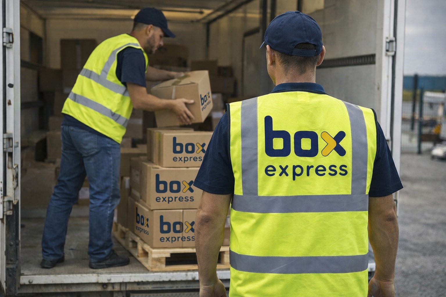 Serviços profissionais de logística e transporte internacional da Box Express